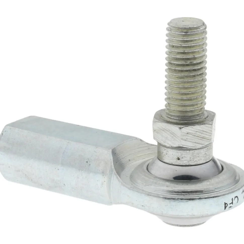 Ball Joint Linkage Spherical Rod End: 1/4-28" Shank Thread, 1/4" Rod ID, 3/4" Rod OD, 0.468" Shank Dia, 0.687" Shank Length, 2,225 lb Static Load Capacity
