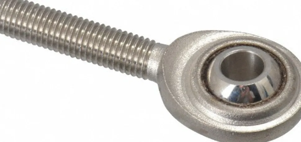 Ball Joint Linkage Spherical Rod End: 1/4-28" Shank Thread, 1/4" Rod ID, 3/4" Rod OD, 1" Shank Length, 1,370 lb Static Load Capacity
