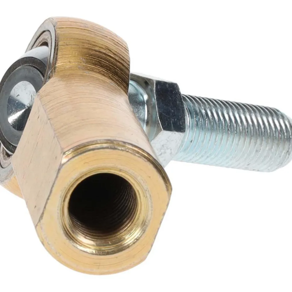Ball Joint Linkage Spherical Rod End: 3/8-24" Shank Thread, 3/8" Rod ID, 1" Rod OD, 0.687" Shank Dia, 0.812" Shank Length, 3,950 lb Static Load Capacity
