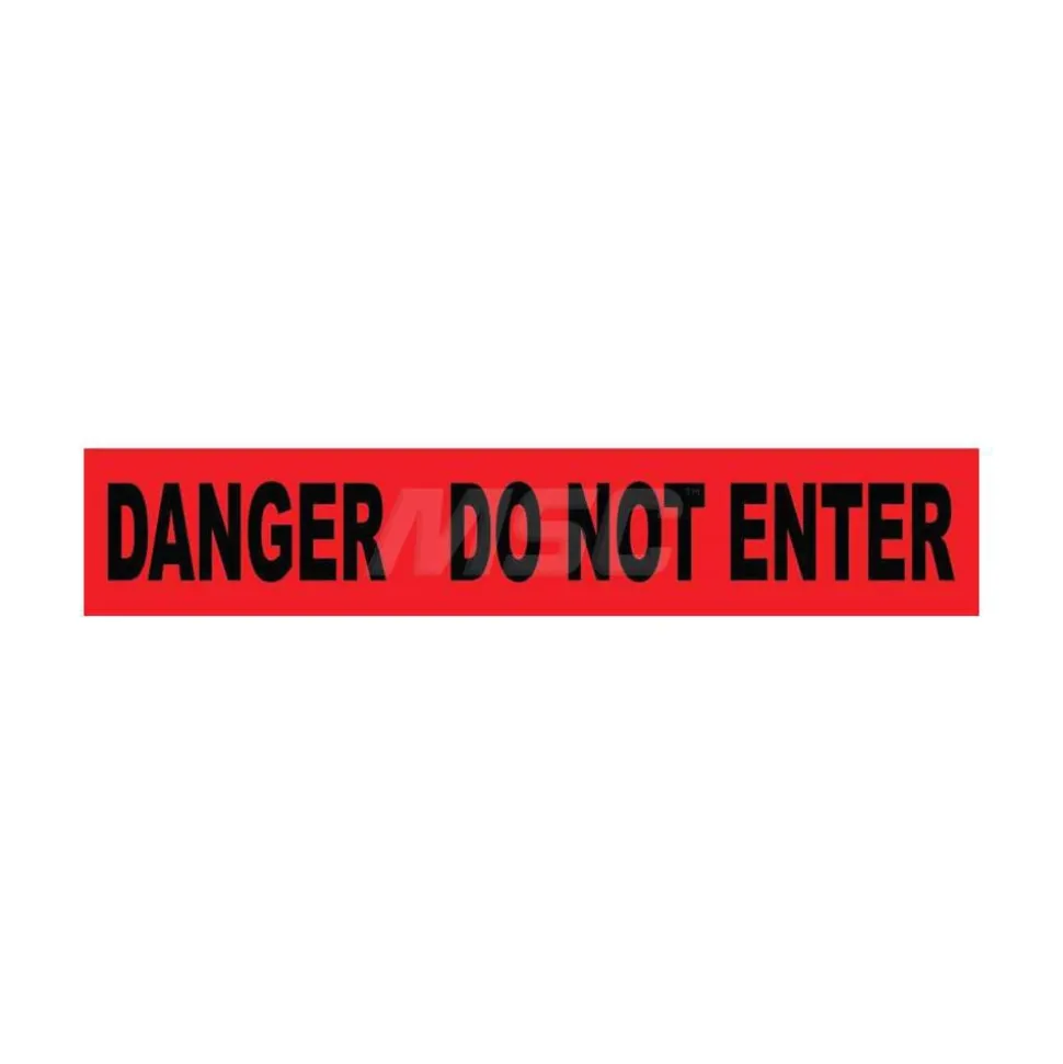 Barricade Tape: Black & Red, Message:" DO NOT ENTER", 3.0000" Width, 1000.00' Length
