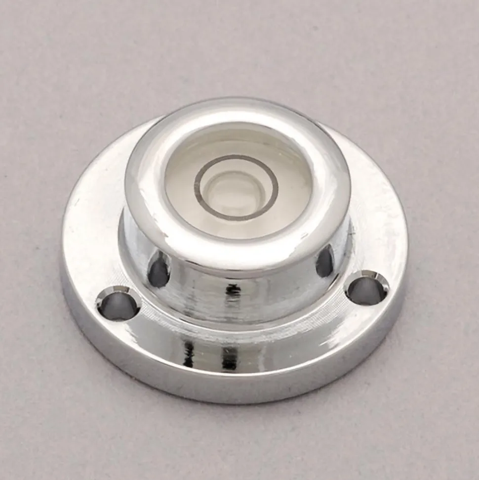 3/4" Base Dia x 0.31" Overall Height, 1 Circle, Brass Bull's Eye Circular Level