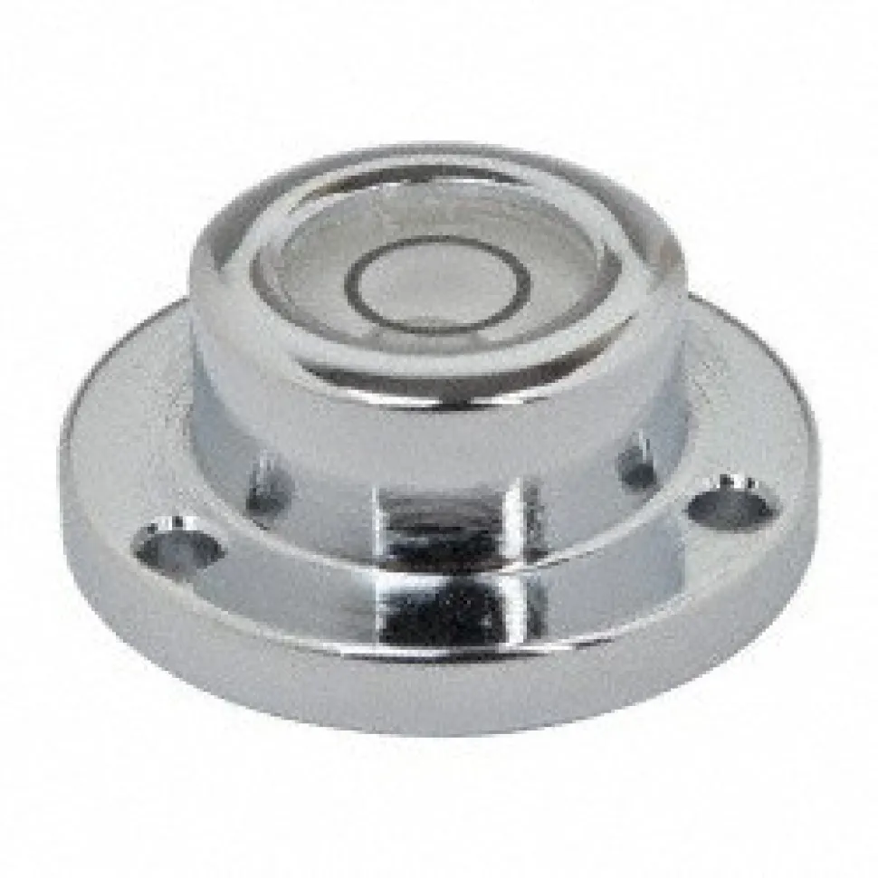 3/4" Base Dia x 0.31" Overall Height, 1 Circle, Brass Bull's Eye Circular Level