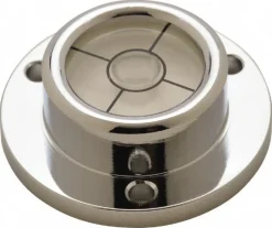 1-1/4" Base Dia x 0.44" Overall Height, 1 Circle, Brass Bull's Eye Circular Level