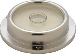 2-3/4" Base Dia x 0.69" Overall Height, 1 Circle, Brass Bull's Eye Circular Level