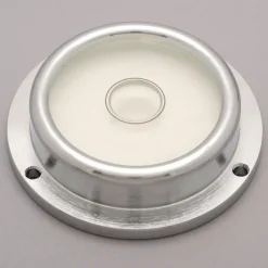 2-3/4" Base Dia x 0.69" Overall Height, 1 Circle, Brass Bull's Eye Circular Level