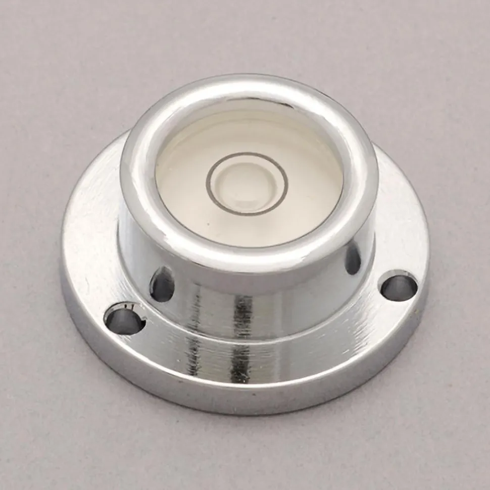 1" Base Dia x 0.44" Overall Height, 1 Circle, Brass Bull's Eye Circular Level