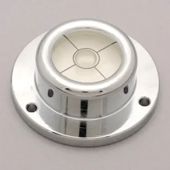 1-3/4" Base Dia x 0.63" Overall Height, 1 Circle, Brass Bull's Eye Circular Level