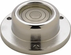 1-3/4" Base Dia x 0.63" Overall Height, 3 Circles, Brass Bull's Eye Circular Level