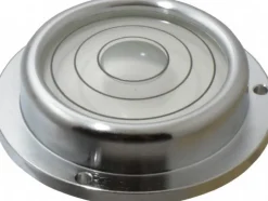 2-3/4" Base Dia x 0.69" Overall Height, 3 Circles, Brass Bull's Eye Circular Level