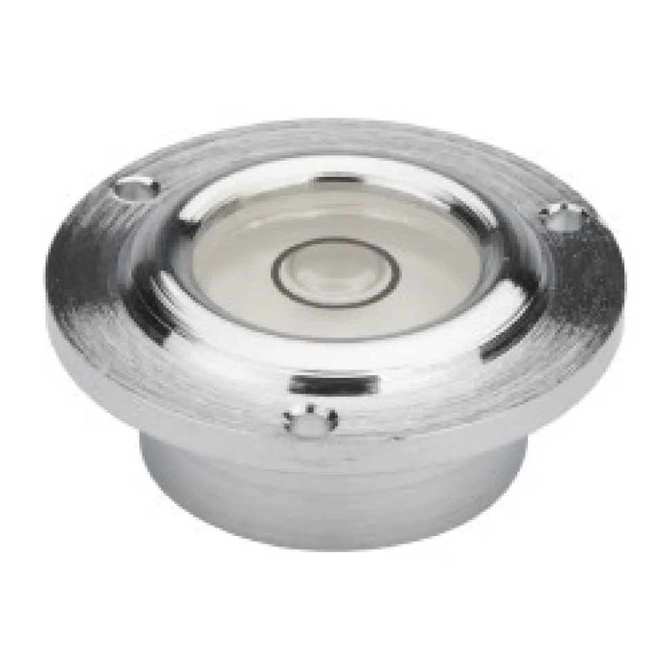 11/16" Base Dia x 0.41" Overall Height, 1 Circle, Brass Bull's Eye Circular Level