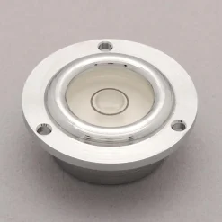 11/16" Base Dia x 0.41" Overall Height, 1 Circle, Brass Bull's Eye Circular Level