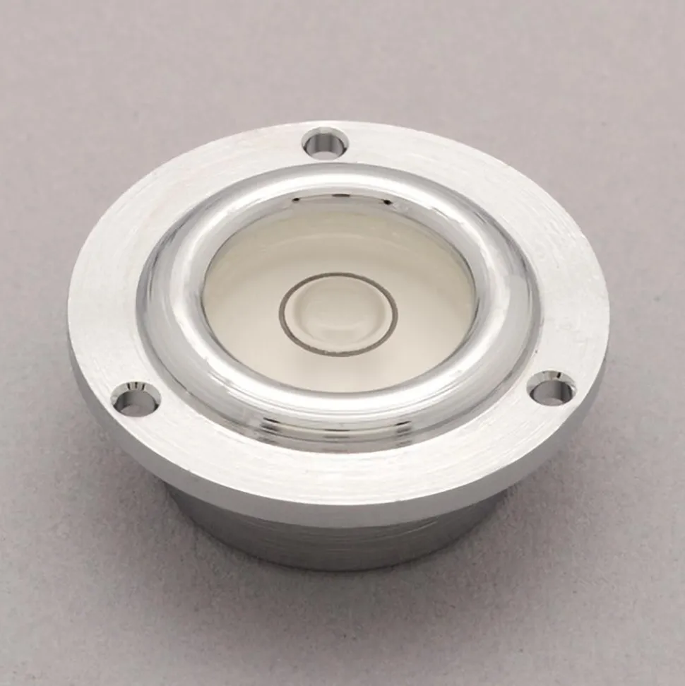 11/16" Base Dia x 0.41" Overall Height, 1 Circle, Brass Bull's Eye Circular Level