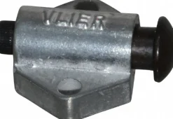 7/8" Base Width, 1/8" Stroke Len, 3/8" Stop Head OD, 21/32" Btw Mt Hole Ctrs, 19/32" Btw Mt Hole & Edge, Round Spring Locating Stop