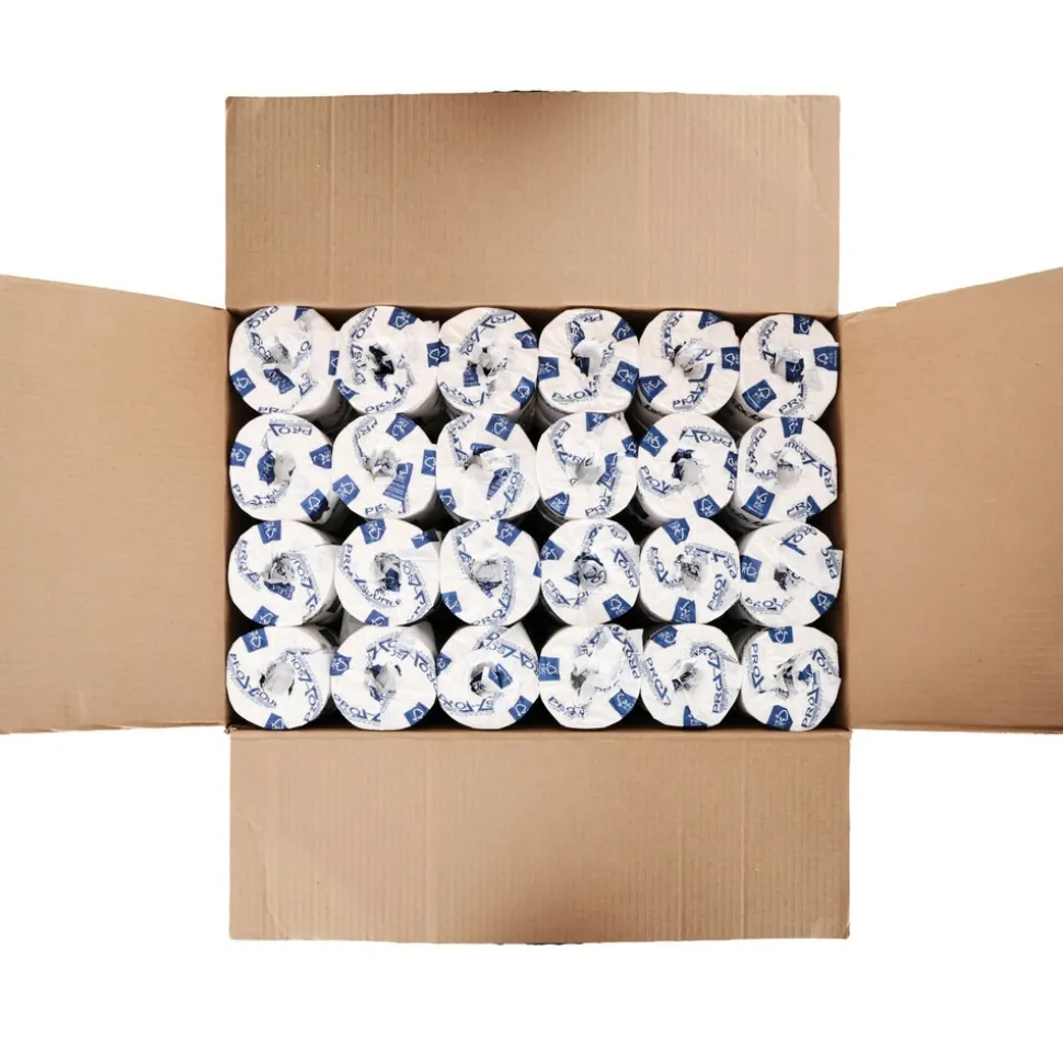 Bathroom Tissue: Standard Roll, Recycled Fiber, 2-Ply, White