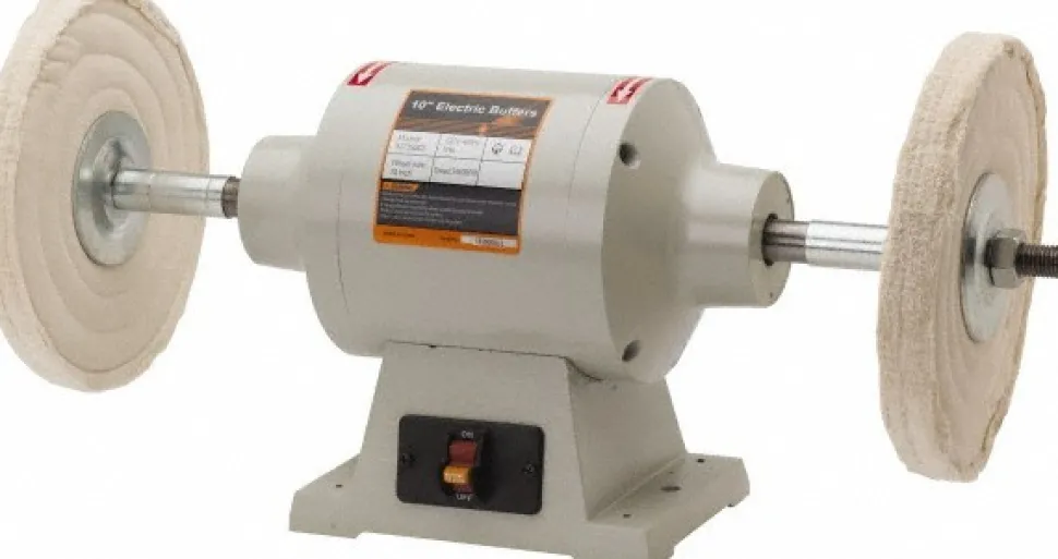 Bench Buffer: 10" Wheel Dia, 3/4" Arbor Hole Dia, 1 hp