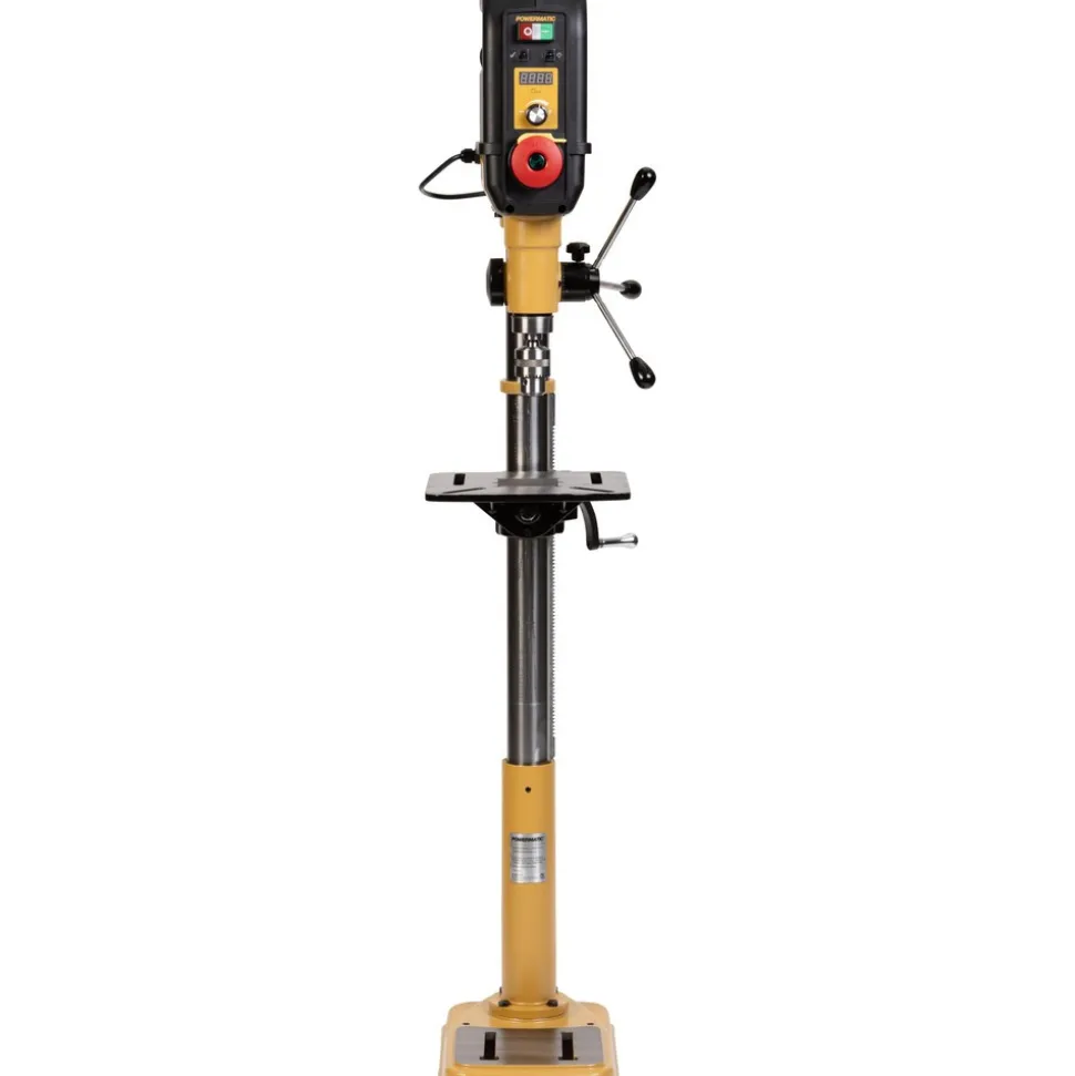 Bench Drill Press: 15" Swing, Geared Head, Variable Speed Pulley, 120V, Single Phase