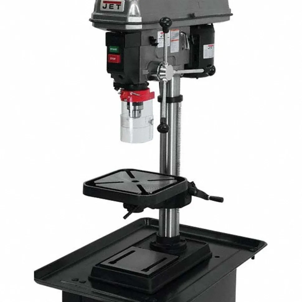 Bench Drill Press: 15" Swing, 3/4 hp, Belt Drive, 115 V, 1 Phase