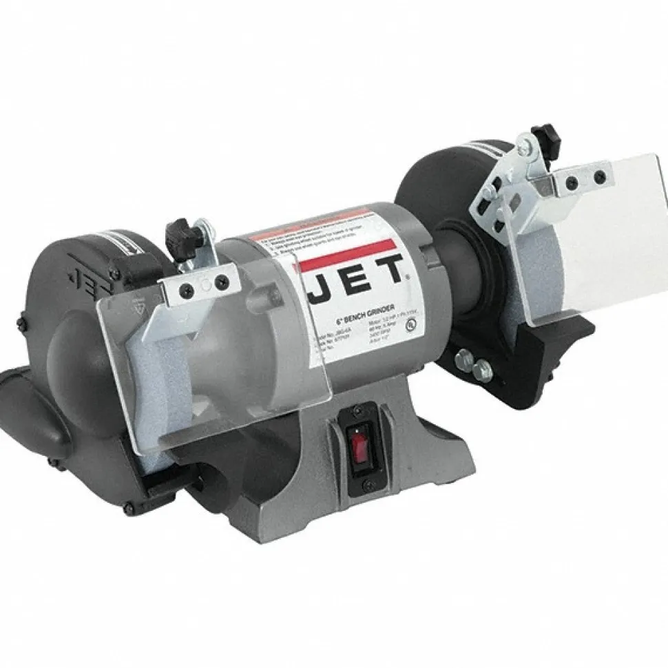 Bench Grinder: 6" Wheel Dia, 1/2" Arbor Hole Dia