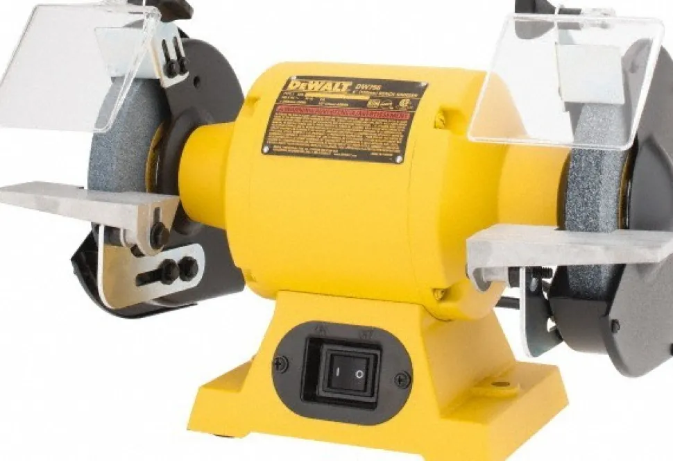Bench Grinder: 6" Wheel Dia, 1/2" Arbor Hole Dia