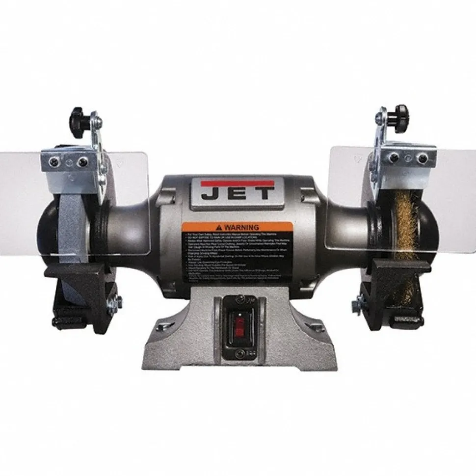 Bench Grinder: 6" Wheel Dia, 1/2" Arbor Hole Dia