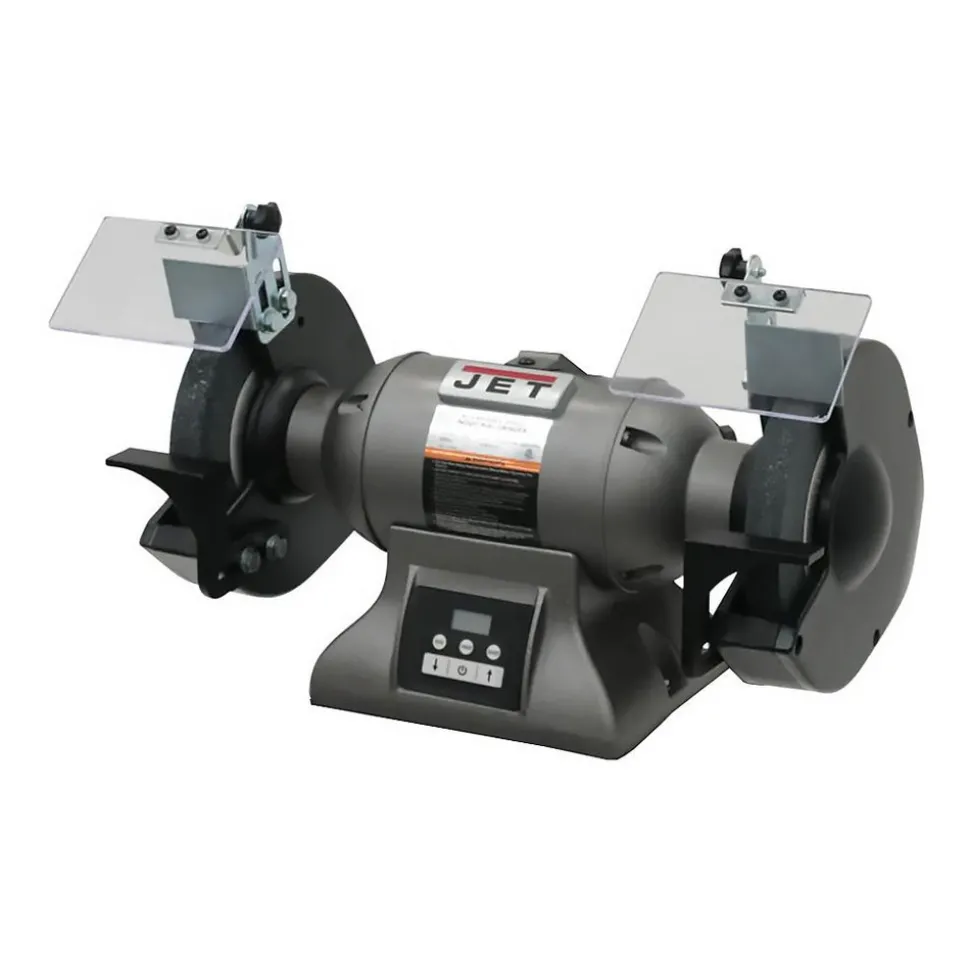 Bench Grinder: 8" Wheel Dia, 5/8" Arbor Hole Dia, 1 hp