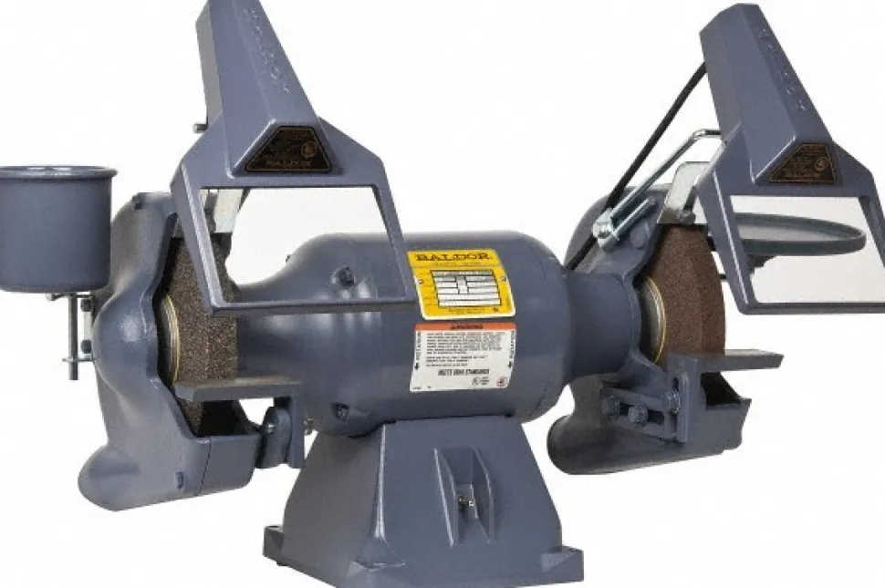 Bench Grinder: 8" Wheel Dia, 3/4" Arbor Hole Dia