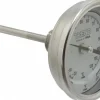 Bimetal Dial Thermometer: 0 to 250 ° F, 4" Stem Length