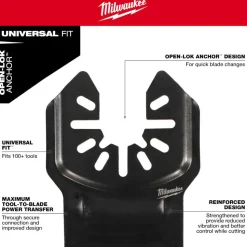 2-1/2” Bi-Metal Multi-Material Universal Fit Oscillating Multi-Tool Blade, 3-Pack