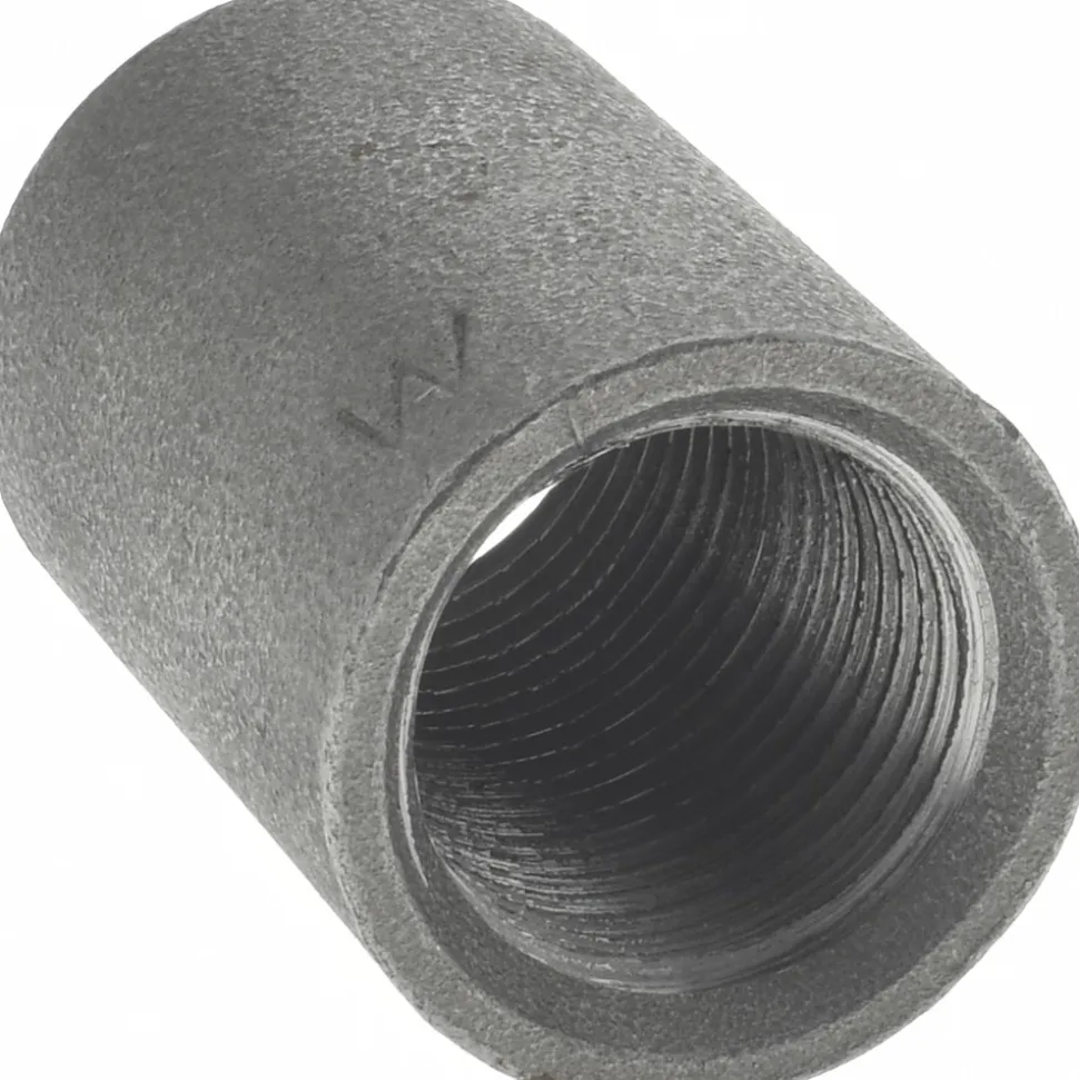 Black Coupling: 1/2", Threaded