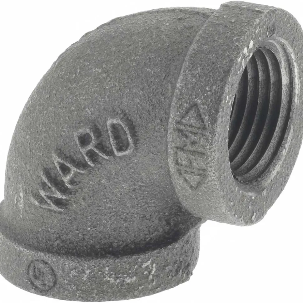 Black 90 deg Elbow: 1/2", Threaded