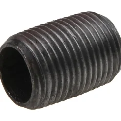 Black Pipe Nipple: 1/2" Dia x 1-1/8" Long, Schedule 40