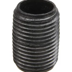 Black Pipe Nipple: 1/2" Dia x 1-1/8" Long, Schedule 40