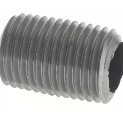 Black Pipe Nipple: 1/4" Dia x 7/8" Long, Schedule 40
