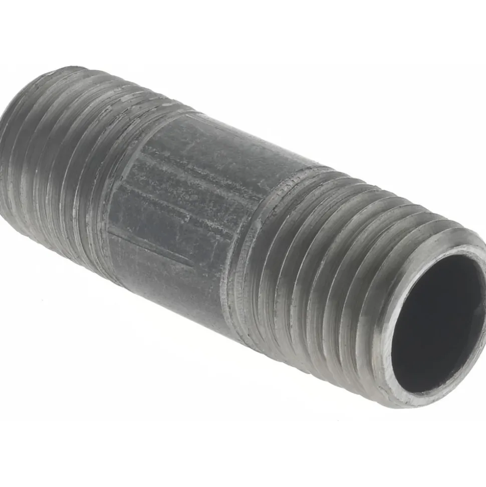 Black Pipe Nipple: 1/4" Dia x 1-1/2" Long, Schedule 40