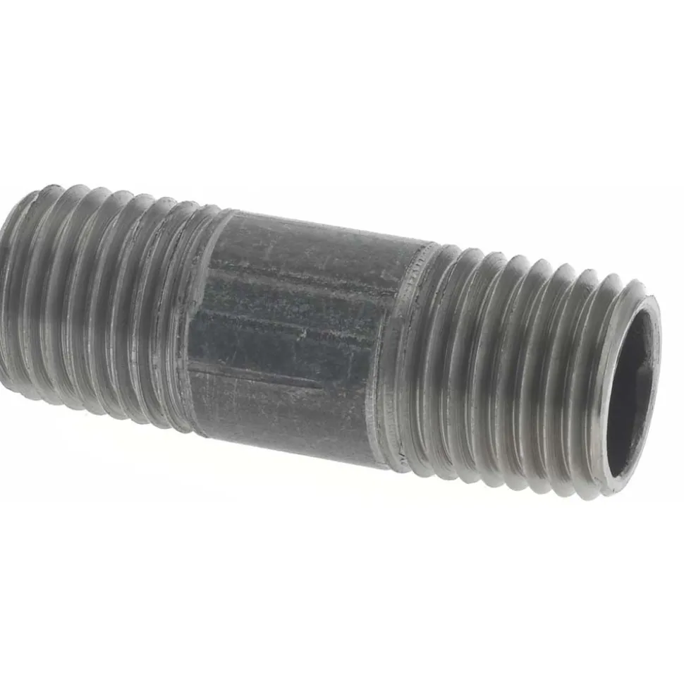 Black Pipe Nipple: 1/4" Dia x 1-1/2" Long, Schedule 40