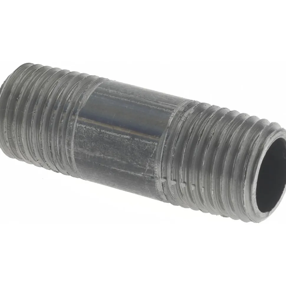 Black Pipe Nipple: 1/4" Dia x 1-1/2" Long, Schedule 40