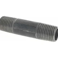 Black Pipe Nipple: 1/4
