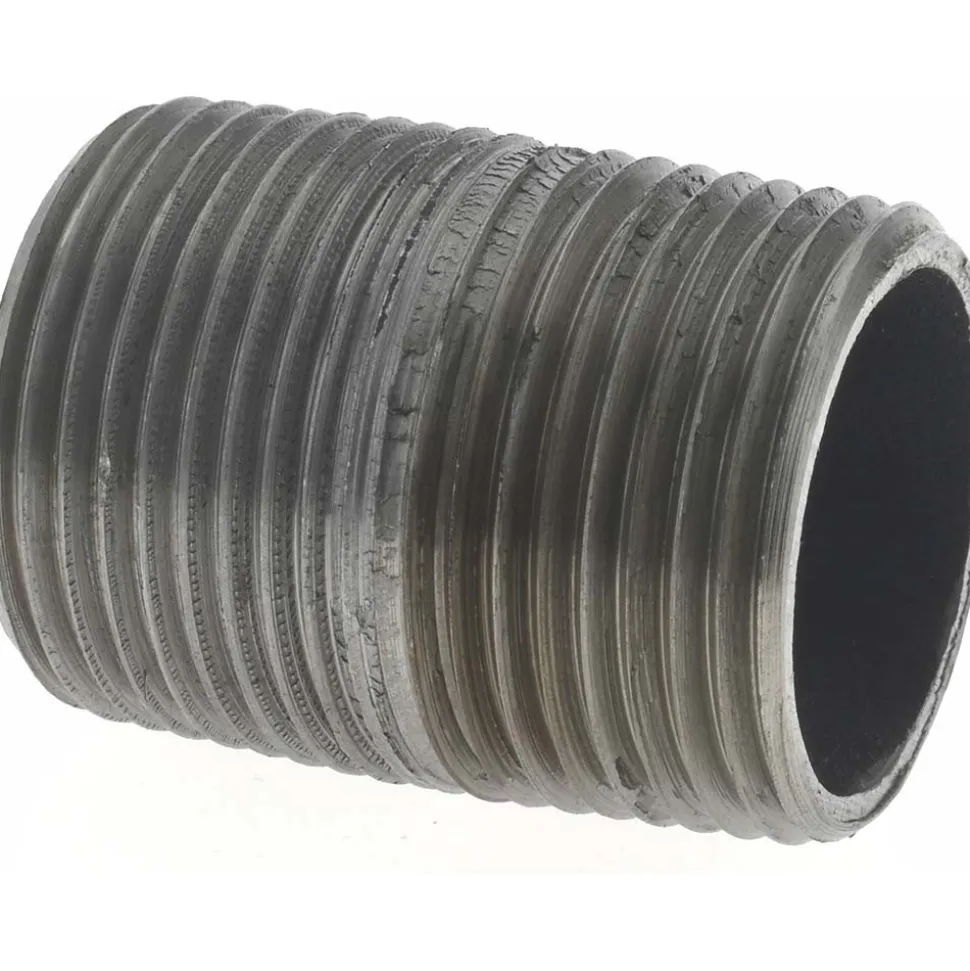 Black Pipe Nipple: 3/4" Dia x 1-3/8" Long, Schedule 40