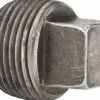 Black Square Plug: 3/4", Threaded