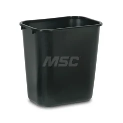 Black Wastebasket Trash Container, 28 Qt