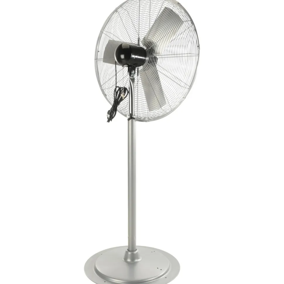 30" Blade 6,000/7,900 CFM 1/4 hp Non-Oscillating Industrial Circulation Pedestal Fan