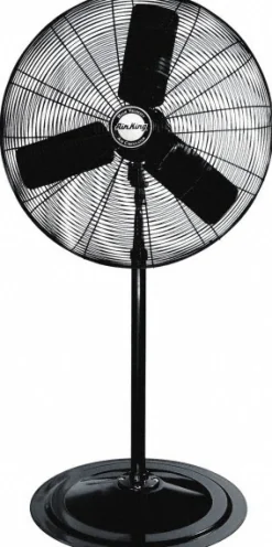 24" Blade, 1/4 hp, 5,130 Max CFM, Single Phase Oscillating Pedestal Fan
