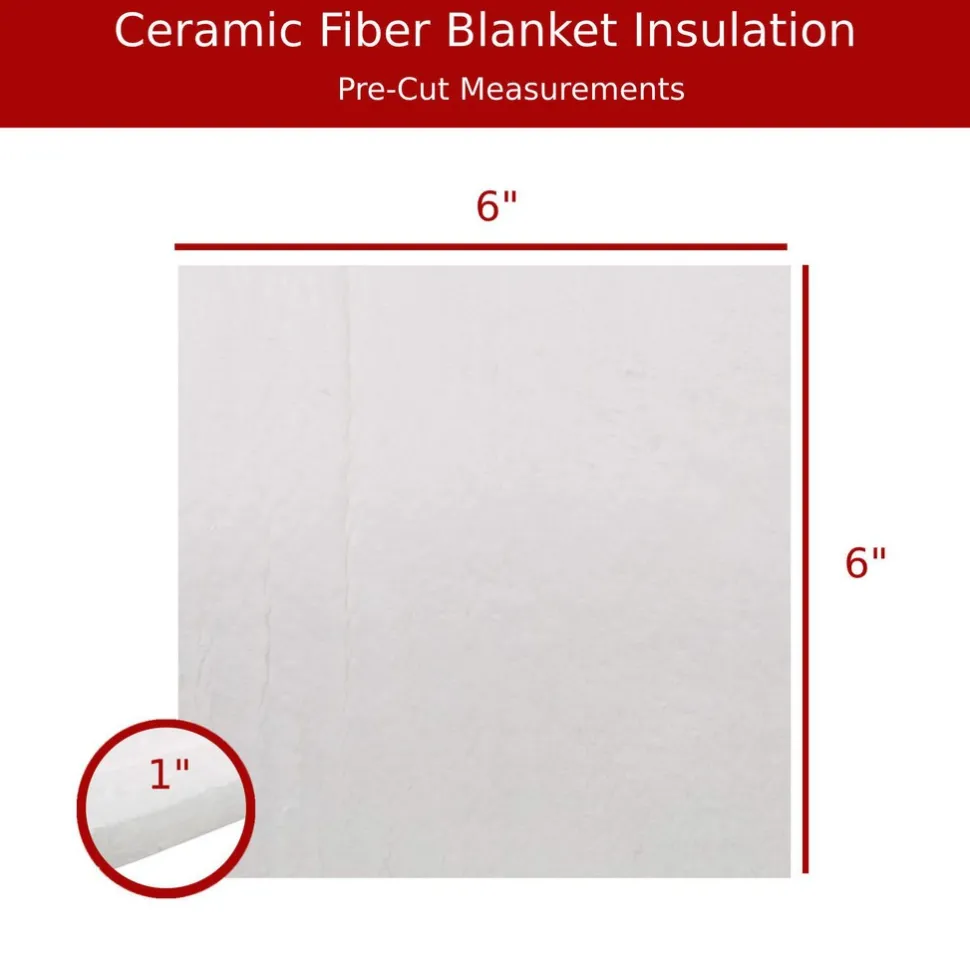 Blanket Insulation: Material: Fiber; Density (Lb./Cu. Ft.): 6; Shape: Square; Thickness: 1
