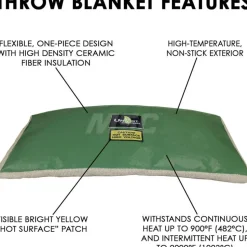 Blanket Insulation: Material: Teflon, Fiberglass-Insulated, Ceramic; Thickness: 1