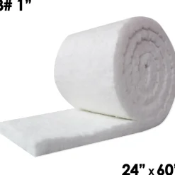 Blanket Insulation: Material: Fiber, Ceramic; Density (Lb./Cu. Ft.): 8; Shape: Roll; Thickness: 1