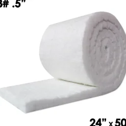 Blanket Insulation: Material: Fiber, Ceramic; Density (Lb./Cu. Ft.): 8; Shape: Roll; Thickness: 0.5