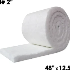 Blanket Insulation: Material: Fiber, Ceramic; Density (Lb./Cu. Ft.): 8; Shape: Roll; Thickness: 2