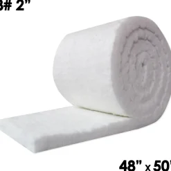 Blanket Insulation: Material: Fiber, Ceramic; Density (Lb./Cu. Ft.): 8; Shape: Roll; Thickness: 2