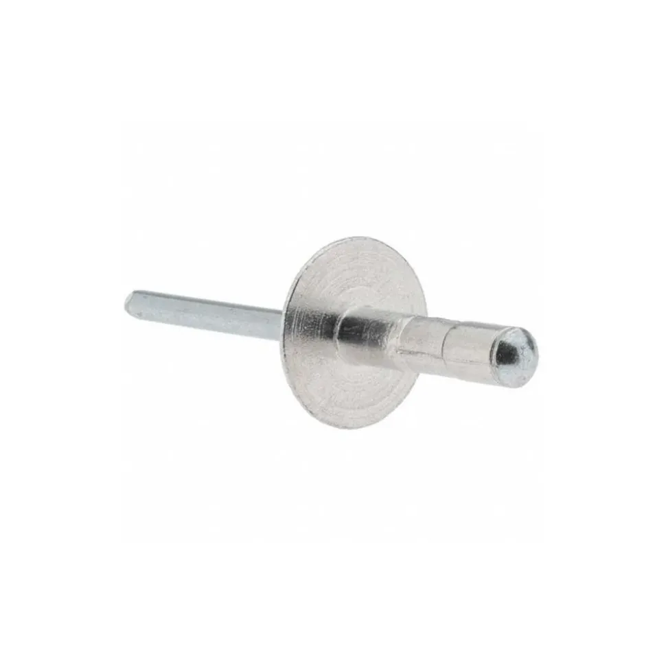 Blind Rivet: Large Flange Head, Aluminum Body, Steel Mandrel