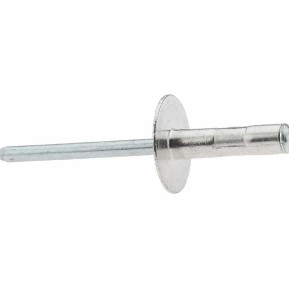 Blind Rivet: Large Flange Head, Aluminum Body, Steel Mandrel